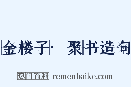 金楼子·聚书造句是什么意思的图片